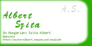 albert szita business card